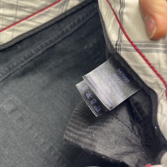 Kenneth Cole Reaction Pants Men 36x30 Chino Straight Leg Charcoal Brushed Denim - Picture 5 of 9